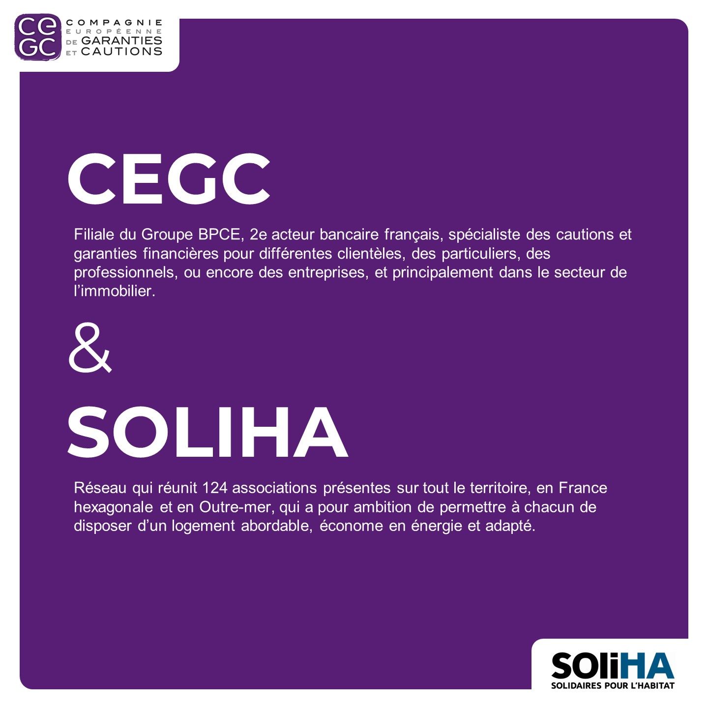 CEGC et SOLIHA, un partenariat qui se renforce 